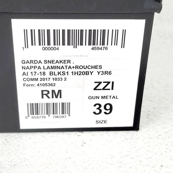 $460 NWT Pinko Silver‎ Chunky Platform Shoes 9 Metallic Ruffle Leather Loafer - Picture 7 of 15